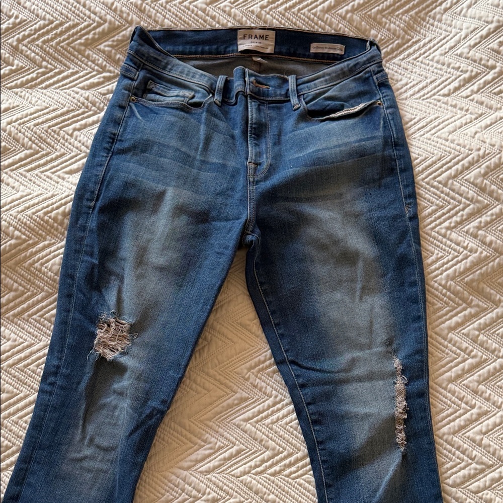 Frame Denim Women's Classic Blue Skinny Jeans